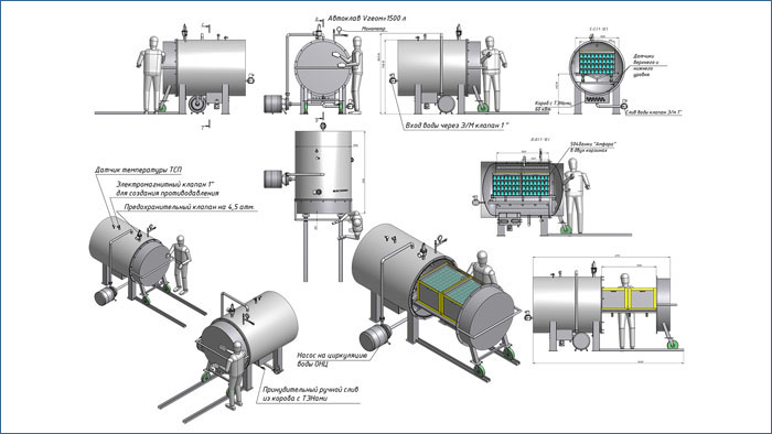 Схема устройства автоклава